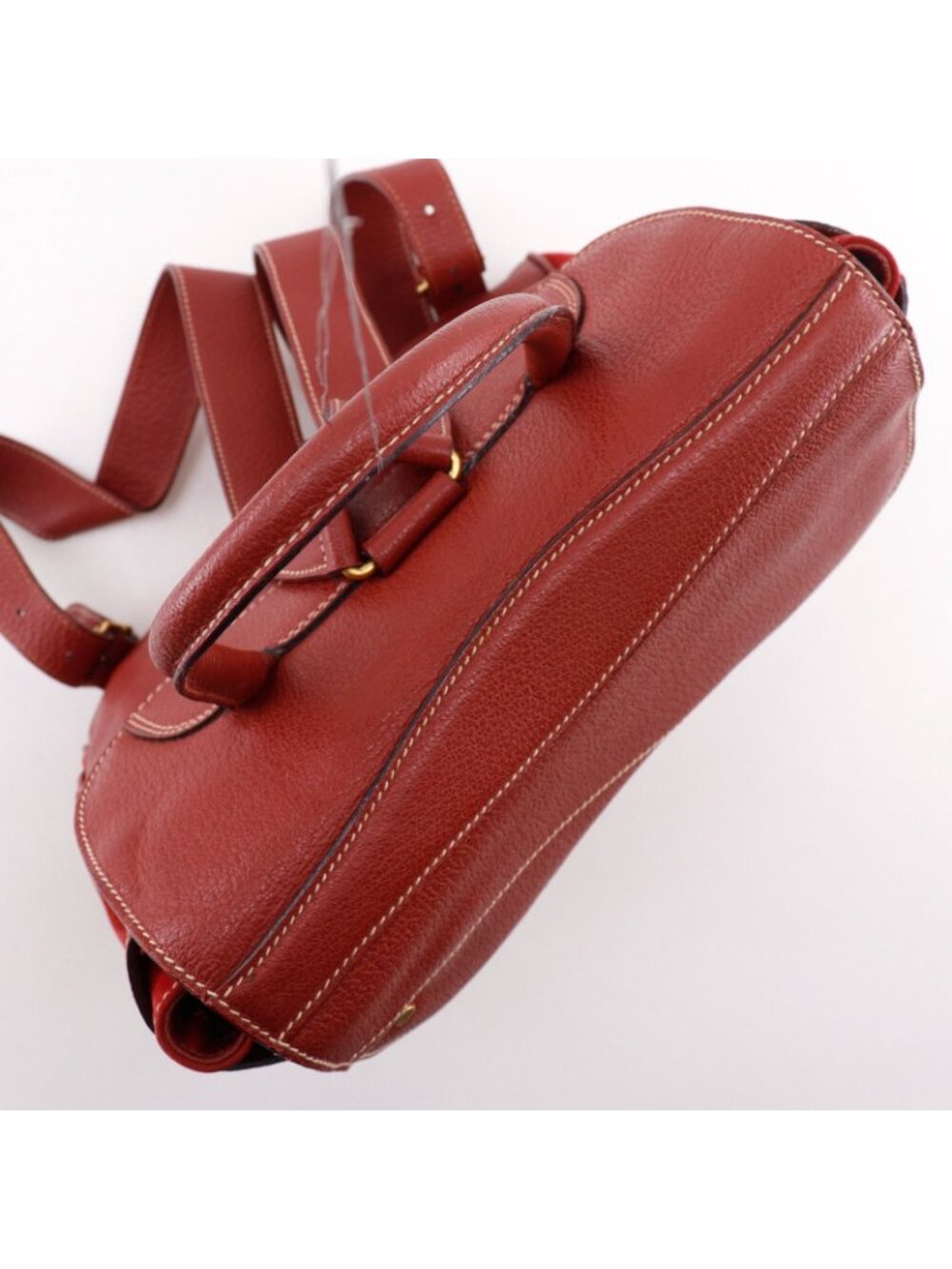 Gucci Vintage x Leather Red Backpack - Picture 5 of 16